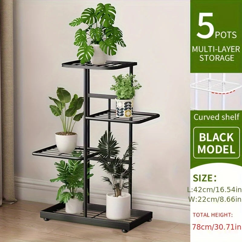 Metal Plant Stand – 4/5/6-Layer Flower Pot Holder & Organizer Rack